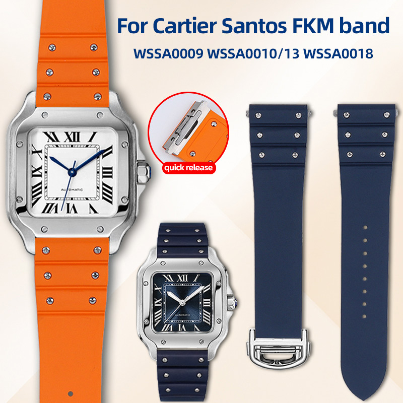 Suede Strap Watch - สายนาฬิกาฟลูออโรรับเบอร์ 19 มม. 21 มม. สำหรับ