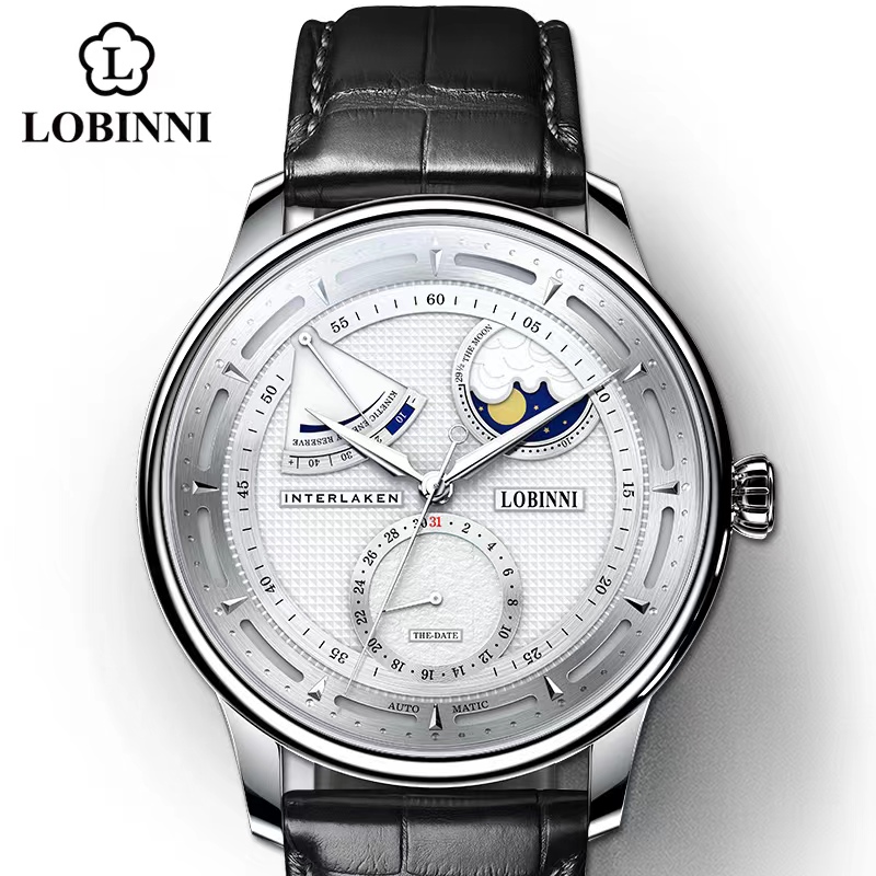 Lobinni Moon Phase Seagull นาฬ - Omega Watch Constellation บทวิจารณ์และราคา