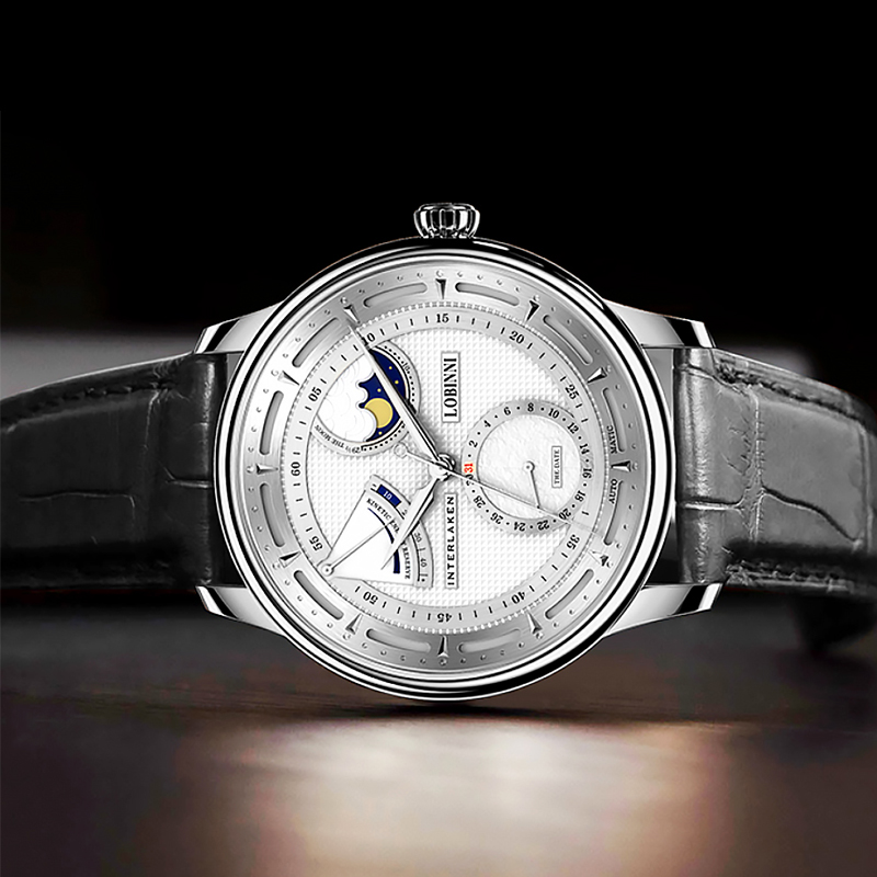 Lobinni Moon Phase Seagull นาฬ - Omega Watch Constellation บทวิจารณ์และราคา