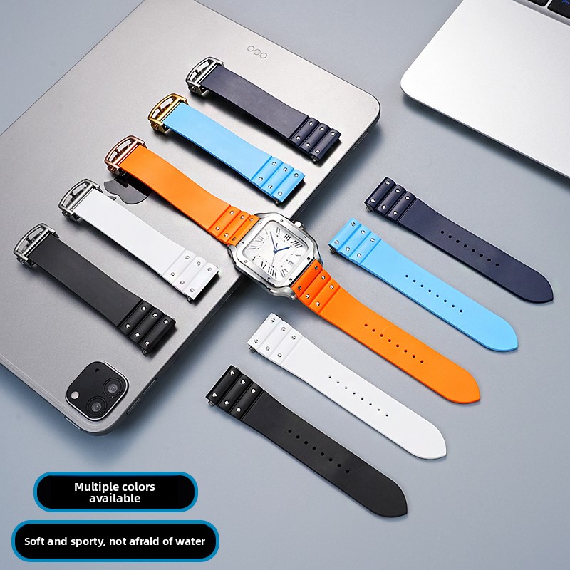 สายนาฬิกาฟลูออโรรับเบอร์ 19 มม - Suede Strap Watch บทวิจารณ์และราคา